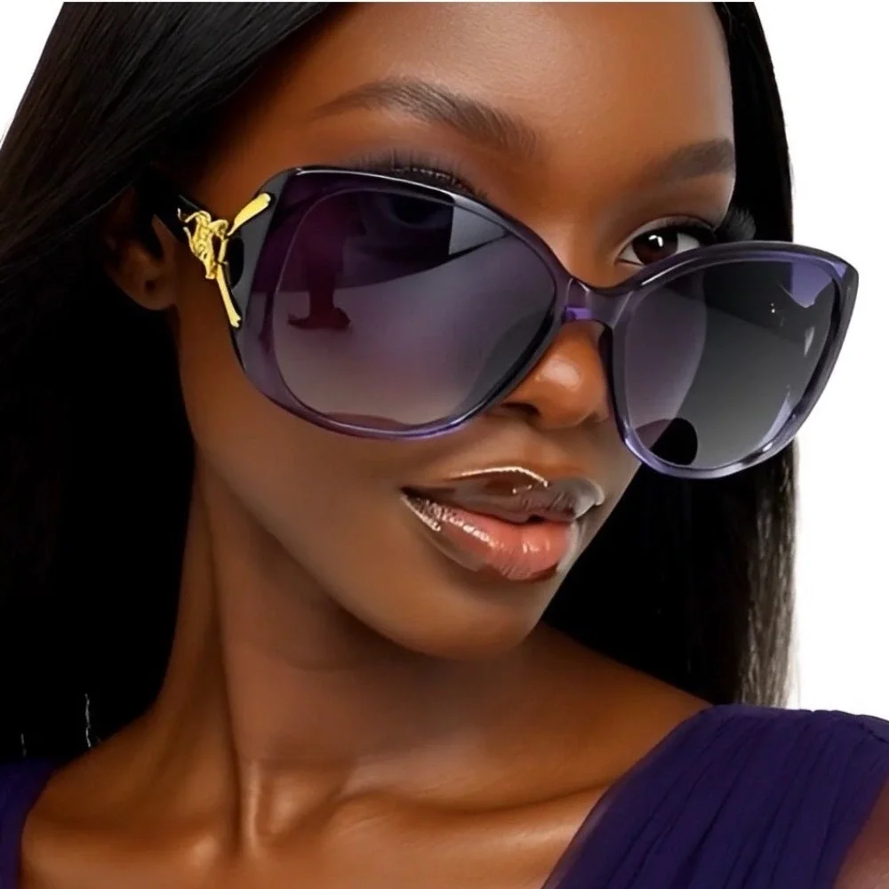 Luxury Oversized Butterfly Sunglasses Women Hip Hop Gold Embellished 2026 Lentes
